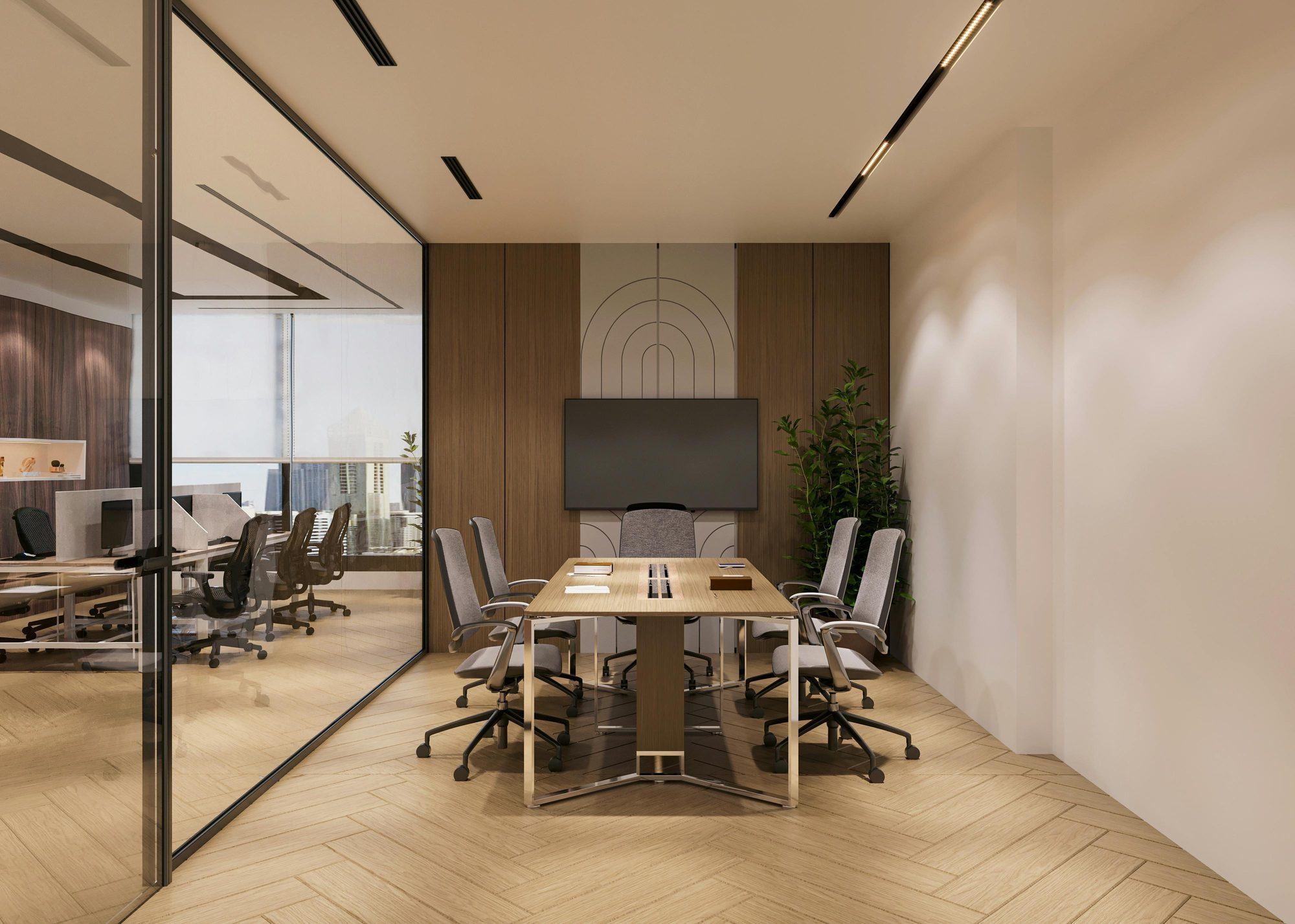 Modern boardroom